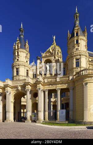 Schloss Schwerin, Mecklenburg-Vorpommern, Deutschland, Stockfoto