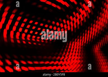 Rote Leuchten einer LED-Wand Stockfoto