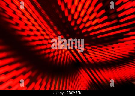 Rote Leuchten einer LED-Wand Stockfoto
