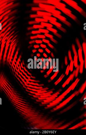 Rote Leuchten einer LED-Wand Stockfoto
