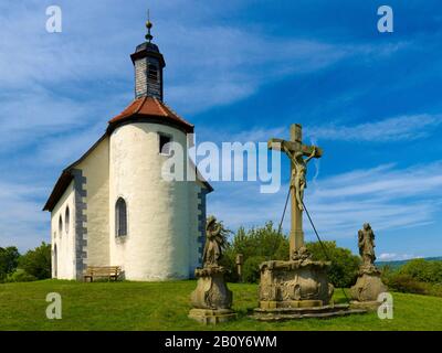 Wallfahrtskapelle St. Gangolf, Fladungen, Rhoen-Grabfeld, Unterfranken, Bayern, Deutschland, Stockfoto