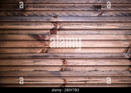 Eine Nahaufnahme der alten Holzbohlen mit Hintergrundtextur Stockfoto