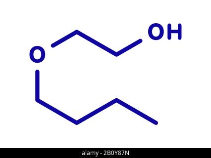 2-Butoxyethanol-Molekül, Abbildung Stockfoto