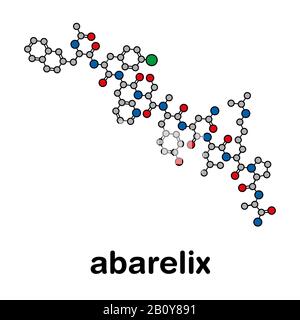 Abarelix Drug Molecule, Illustration Stockfoto