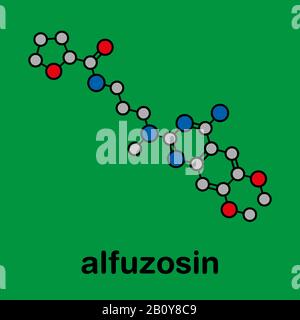 Alfuzosin benigne Prostatahyperplasie Drug Molecule Stockfoto