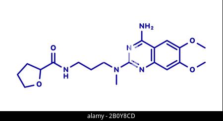 Alfuzosin benigne Prostatahyperplasie Drug Molecule Stockfoto