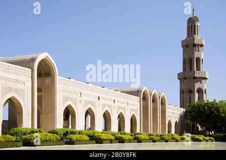 Große Sultan-Qaboos-Moschee in Maskat, Oman, Stockfoto