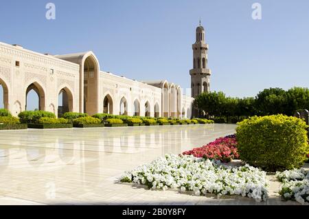 Große Sultan-Qaboos-Moschee in Maskat, Oman, Stockfoto