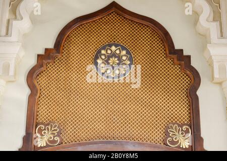 Details Seiteneingang, Al Noor Moschee, Corniche Street, Emirat Sharjah, Vereinigte Arabische Emirate, Naher Osten, Asien, Stockfoto