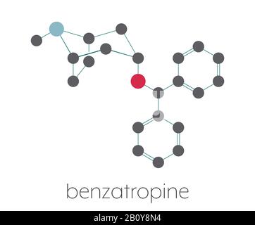 Benzatropin Anticholinergic Drug Molecule, Illustration Stockfotografie ...
