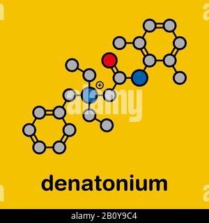 Denatonium bitternde Wirkstoffmoleküle, Abbildung Stockfoto