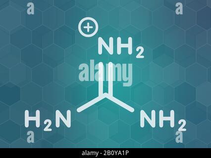 Guanidinium Kation, Illustration Stockfoto