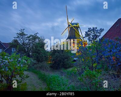 Mühle Aurora in Borstel, Kreis Jork, Altes Land, Landkreis Stade, Niedersachsen, Deutschland, Stockfoto