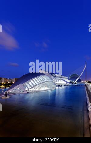 L'Hemisfèric, 3D-Kino, Ciudad de las Artes y de las Ciencias, Valencia, Spanien, Stockfoto