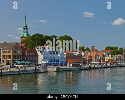 Stadtansicht Kappeln an der Schlei, Kreis Schleswig-Flensburg, Schleswig-Holstein, Deutschland, Stockfoto