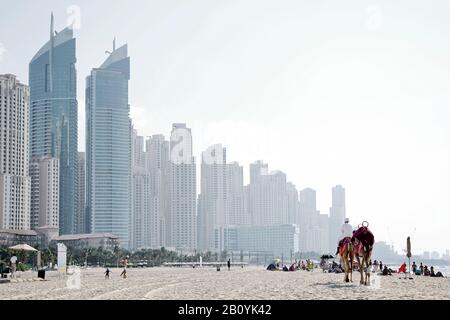 Oasis Beach Resort, Oasis Beach Tower Apartments, Dubai Marina, Dubai, Vereinigte Arabische Emirate, Naher Osten, Stockfoto