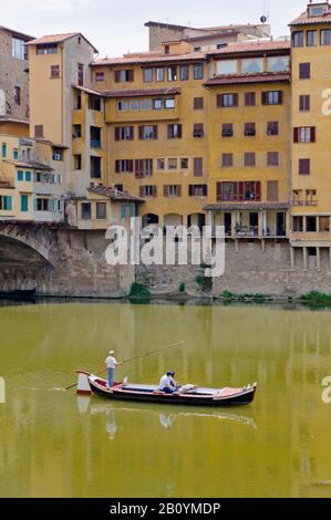 Blick auf das Haus am Borgo San Jacopo, Florenz, Toskana, Italien, Stockfoto