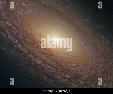 NGC 2841 fotografiert vom weltraumteleskop hubble. Es ist eine unbehindert, Spiralgalaxie im Sternbild Ursa Major 46 Millionen Lichtjahre entfernt. Stockfoto