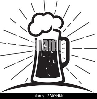 Beer Craft Vector Illustration Designvorlage Stock Vektor