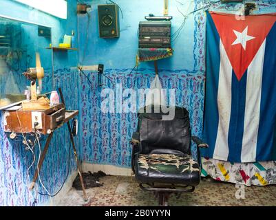 Friseursalon, Havanna, Kuba Stockfoto