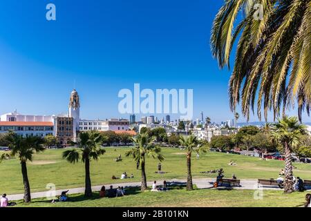 Mission Dolores Park, San Francisco, Kalifornien, USA Stockfoto