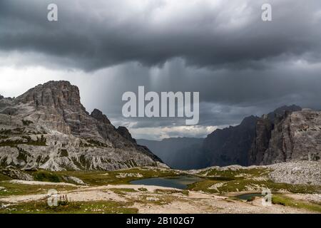 Rundkurs Paternkofel, Lago dei Piani, Crodon di Innichen, Nationalpark drei Zinnen, in den Dolmen, in Südtirol, Italien Stockfoto