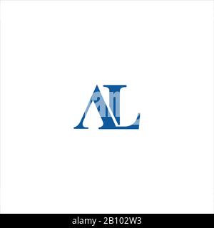 Vorlage für das Design des Anfangsbuchstabens al oder la-Logos Stock Vektor