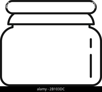 Symbol für Kunststoffbecher. Outline Kunststoff-Glas-Vektorsymbol für Web-Design isoliert auf weißem Hintergrund Stock Vektor