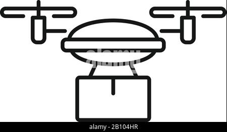 Express Drohnenlieferungssymbol. Outline Express Dron-Delivery-Vektorsymbol für Webdesign isoliert auf weißem Hintergrund Stock Vektor