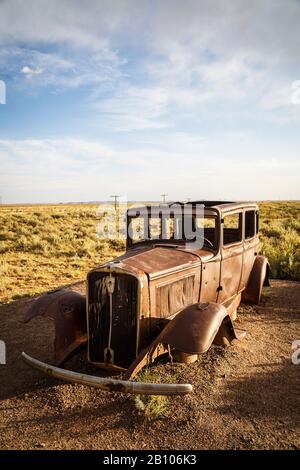 Oldtimer, Painted Desert, Historische Route 66, Arizona, USA Stockfoto