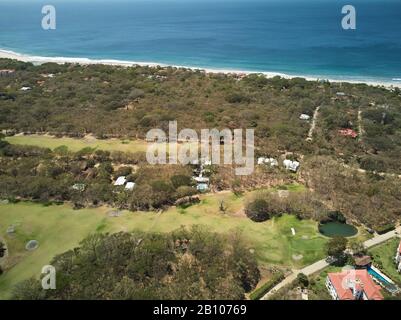 Golfplätze in Nicaragua mit Blick auf die Dronenlage Stockfoto