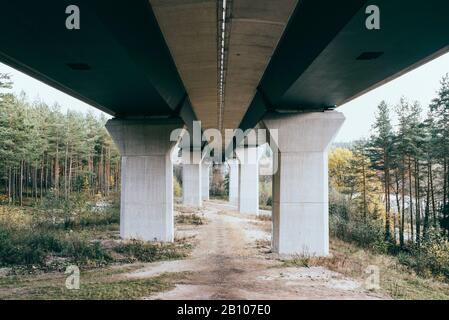 Autobahnbrücke bei Ilmenau Stockfoto