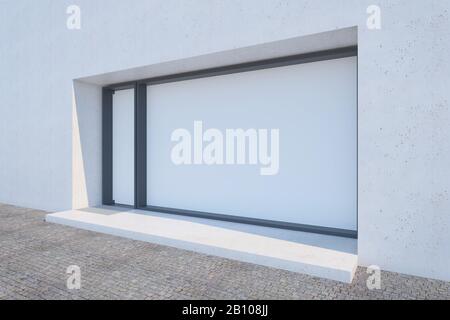 Schaufenster und Eintritt, 3D-Rendering Stockfoto