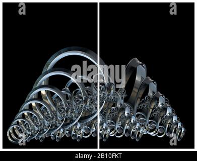 Abstrakter Technologiehintergrund mit 3D-Element Stockfoto