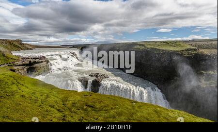 Gullfoss Wasserfall, Island Stockfoto