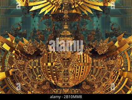 Virtuelle Kulissen mit Computerdesign für kreatives Design, Kunst und Unterhaltung Stockfoto