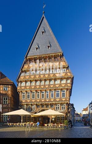 Knochenhaueramtshaus am Markt in Hildesheim, Niedersachsen, Deutschland Stockfoto