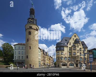 Leipziger Turm in Hansering in Halle/Saale, Sachsen-Anhalt, Deutschland Stockfoto