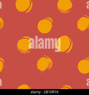 Nahtloses Muster aus handgezogenen Kreisen. Stock Vektor