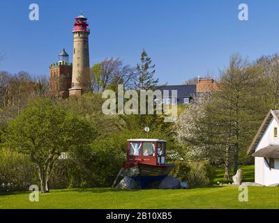 Alter und neuer Leuchtturm am Kap Arkona, Rügen, Mecklenburg-Vorpommern, Deutschland Stockfoto