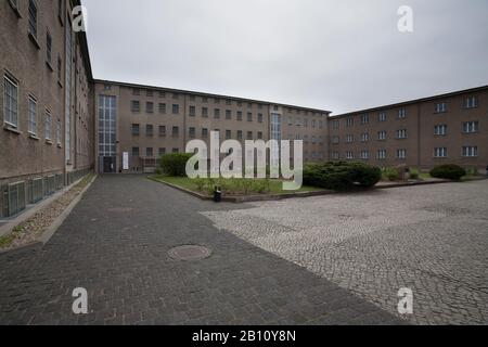 Hof, Neubau- und Verhörflügel, ehemalige Stasi-Strafanstalt, Gedenkstätte Hohenschönhausen, Berlin, Deutschland Stockfoto