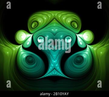 Ursprünglich wurde ein Computer-Fraktal-Bildmaterial für Designanforderungen erstellt Stockfoto