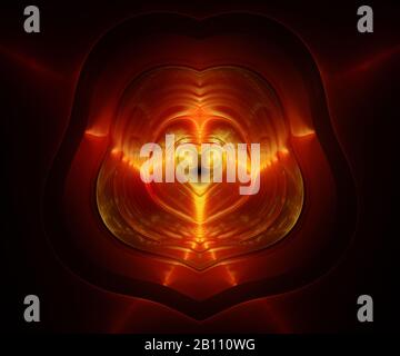 Ursprünglich erstellte, computergenerierte, fraktale Grafiken. Stockfoto