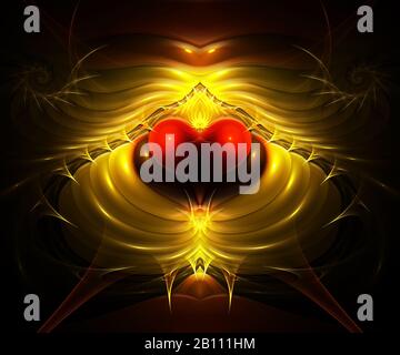 Ursprünglich wurde ein Computer-Fraktal-Bildmaterial für Designanforderungen erstellt Stockfoto