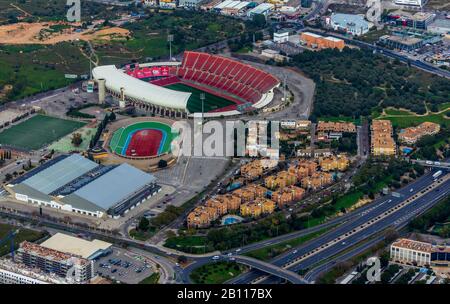 Stadion Estadi de Son Moix in Palma, 04.01.2020, Luftbild, Spanien, Balearen, Mallorca, Palma Stockfoto