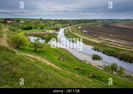 Landschaft in der Nähe von Dunavatu de Sus, Rumänien, Donau-Delta Stockfoto