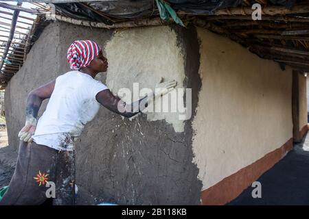 Das tägliche Leben am Ufer des Malawi-Sees, Malawi, Afrika Stockfoto