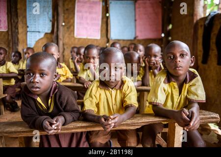 Dorfschule, Region Rutengo, Westduganda, Afrika Stockfoto