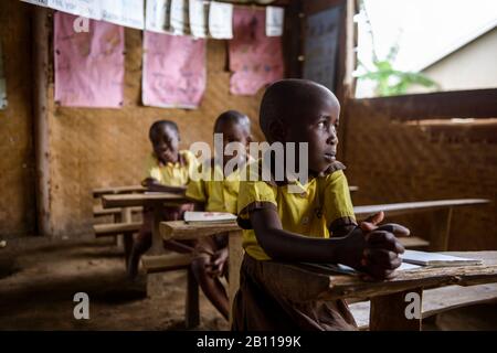 Dorfschule, Region Rutengo, Westduganda, Afrika Stockfoto