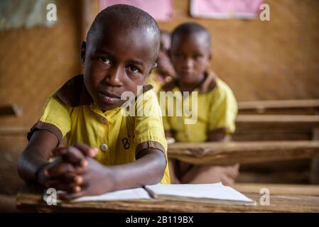 Dorfschule, Region Rutengo, Westduganda, Afrika Stockfoto